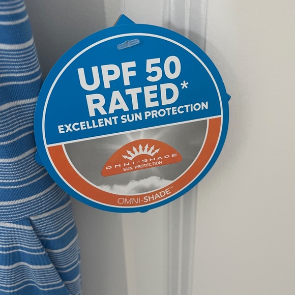 COLUMBIA WOMENS PFG SLACK WATER™ KNIT DRESS STORMY BLUE STRIPE -Size 1X - Picture 3 of 11